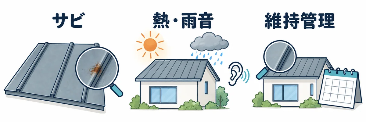 トタン屋根で確認したいサビ・熱と雨音・維持管理の3つの話題