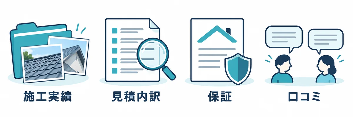 業者選びで確認する施工実績、見積内訳、保証、口コミ